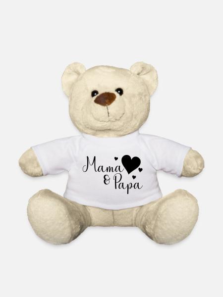 Mama und Papa - Teddy - Weiß