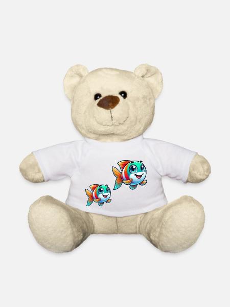 Fische Comic - Teddy - Weiß