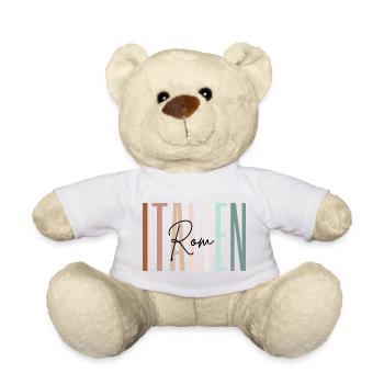 Italien Urlaub Rom Städtereise Geschenk - Teddy - Weiß - Vorne