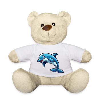 Bande dessinée de dauphin dauphin - Nounours - blanc - Devant