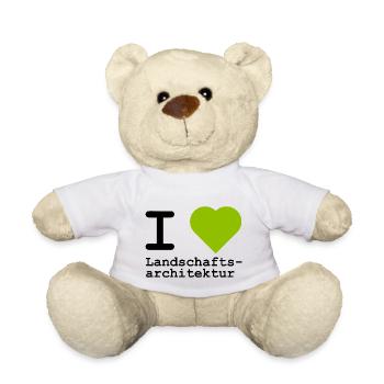I love Landschaftsarchitektur - Teddy - Weiß - Vorne
