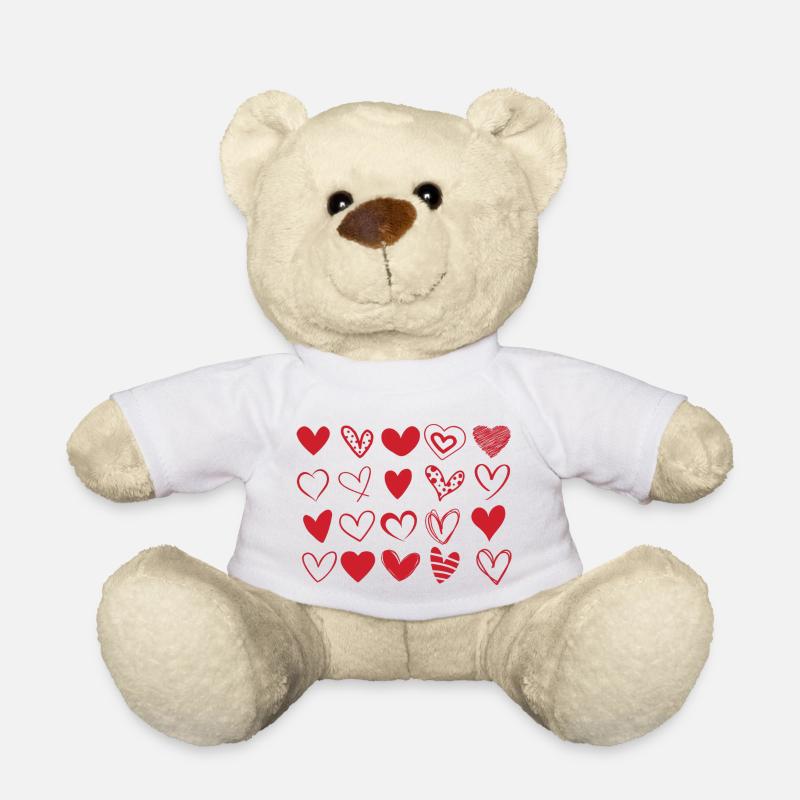 Red Heart - Valentine's Day Gift - Teddy Bear - white