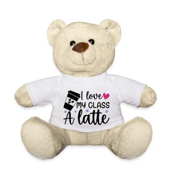 Teachers Valentine Day - I Love My Class A Latte - Nounours - blanc - Devant