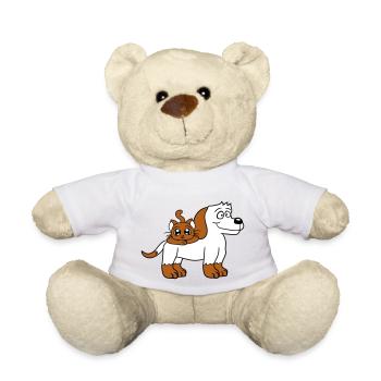 Chien Chat Deux Amis Équipe Chaton 2 Duo Équipage - Nounours - blanc - Devant