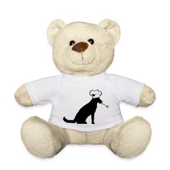 Chien Grill Master Grilling Chef Chapeau, Chef Hunger - Nounours - blanc - Devant