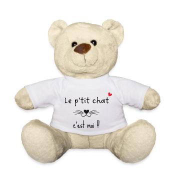 Die kleine Katze bin ich - passende Mama - Teddy - Weiß - Vorne