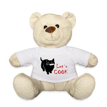 YANACAT Knife Cat. Sweet but Psychic Cooking - Teddy Bear - white - Front