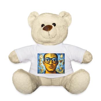 Visage cubiste - Nounours - blanc - Devant