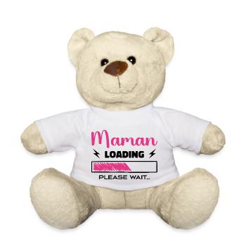 Mom loading Please Wait... - Teddy Bear - white - Front