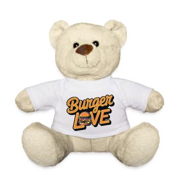 Burger Love must-have for fast food fans - Teddy Bear - white - Front