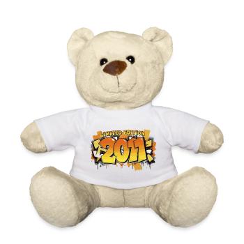 Limited Edition Graffiti-Jahreszahl 2011 - Teddy - Weiß - Vorne