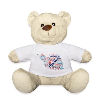 Fier d’être Vendéen – Cœur en Vendée - 85 - Nounours - blanc - Devant