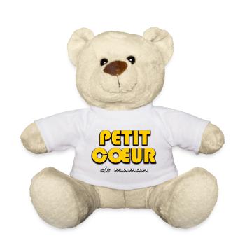 Mamas kleines Herz Illustration - Teddy - Weiß - Vorne