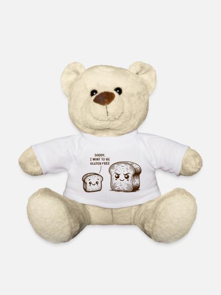 Papa, ich will glutenfrei sein Lustiges Brot Humor - Teddy - Weiß