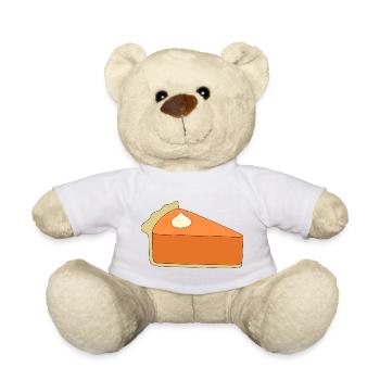 Kürbiskuchen Scheibe Illustration - Teddy - Weiß - Vorne
