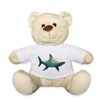 Berg Hai Fisch Landschaft Silhouette Sonne Natur - Teddy - Weiß - Vorne