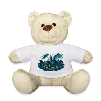 Danzig Gdańsk maritim Silhouette Polen Geschenk - Teddy - Weiß - Vorne