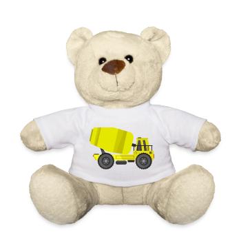 Concrete mixer truck - Teddy Bear - white - Front