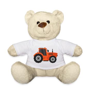 tractor - Teddy Bear - white - Front