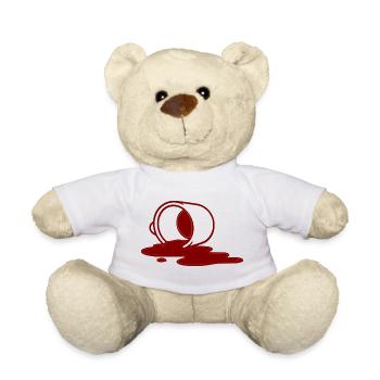 Kaffee Becher Umkippen - Teddy - Weiß - Vorne