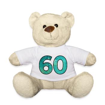 Numéro 60 - 60e anniversaire - Nounours - blanc - Devant