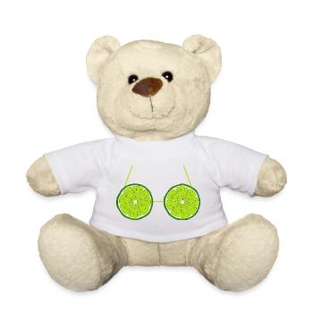 Passender limettengrüner BH für Halloween-Kostüm - Teddy - Weiß - Vorne
