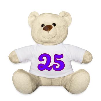 25. 25 YEARS. 25th ANNIVERSARY. 25 YEARS ANNIVERSARY. - Teddy Bear - white - Front