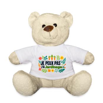 Je peux pas j'ai Jardinage - Nounours - blanc - Devant