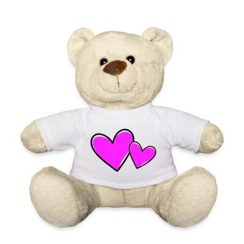 Herzen Symbol Liebe - Teddy - Weiß - Vorne