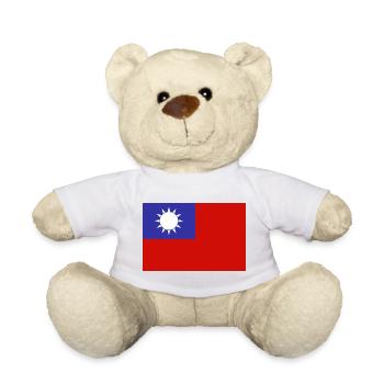 Taiwan-Flagge - Teddy - Weiß - Vorne
