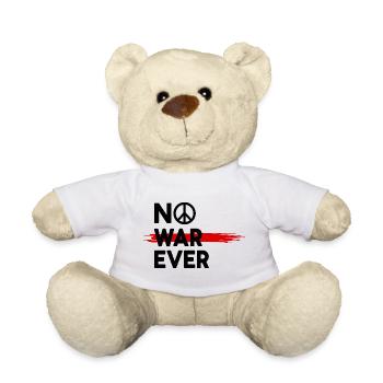 No War Ever Frieden Peace Zeichen - Teddy - Weiß - Vorne