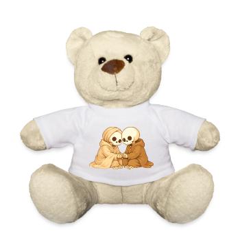 Couple Squelette Chaleureux – Proximité dans les moments de calme - Nounours - blanc - Devant