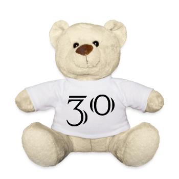 30. 30 YEARS. 30th ANNIVERSARY. 30 YEARS ANNIVERSARY. - Teddy Bear - white - Front