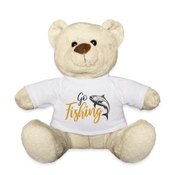 Aller pêcher | Chemise de pêcheur - Nounours - blanc - Devant