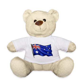 Motif du drapeau australien - Nounours - blanc - Devant