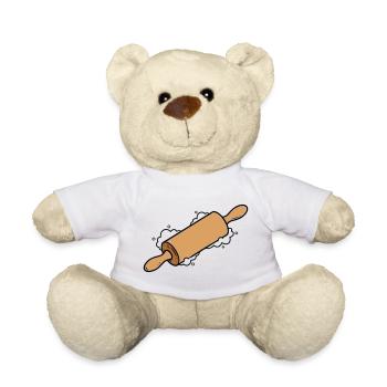 Rolling Pin Rolling Dough Roll Baking - Teddy Bear - white - Front