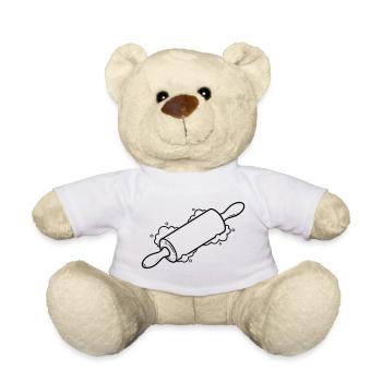 Contour de la farine de rouleau à pâtisserie - Nounours - blanc - Devant