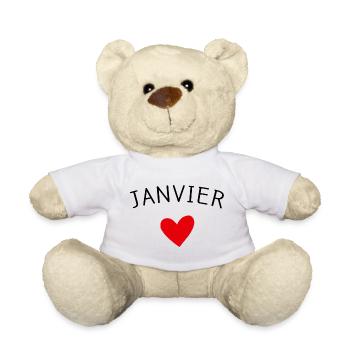 Future maman Janvier – Bébé en route ❤️ - Nounours - blanc - Devant