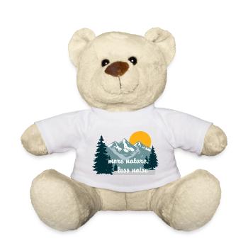 More Nature Less Noise - Teddy Bear - white - Front