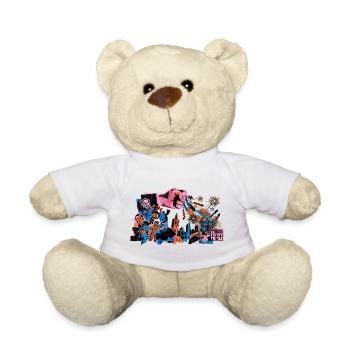 Fallas De Valencia Fireworks Risograph - Teddy Bear - white - Front