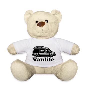 Vanlife Silhouette Minimalist Black Shirt - Teddy - Weiß - Vorne
