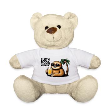 Sunny Sloth Bier Holiday - Teddy - Weiß - Vorne