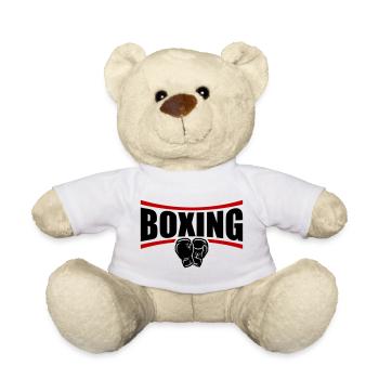 Boxing Boxes - Teddy Bear - white - Front