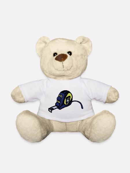 Atemschutz Illustration Gelb Blau - Teddy - Weiß