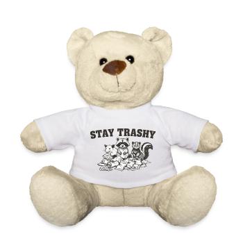 Stay Trashy Waschbär Opossum Stinktier - Teddy - Weiß - Vorne