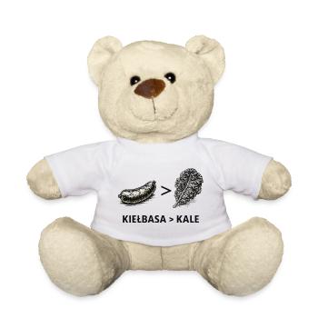 Kielbasa Greater Than Kale - Teddy Bear - white - Front