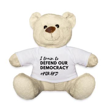 I Train to Defend Democracy – Anti Fascism  - Teddy - Weiß - Vorne