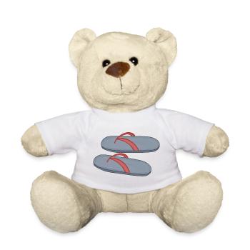Strand Flipflop Design - Teddy - Weiß - Vorne