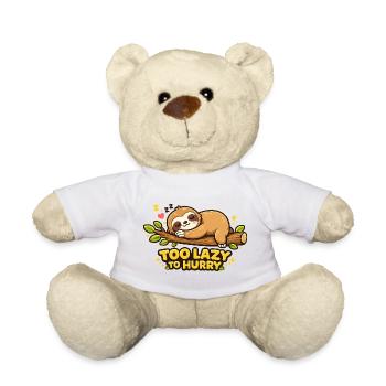 Repos paresseux : trop lent pour se précipiter - Nounours - blanc - Devant
