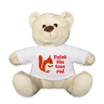 Eichhörnchenmaler: Male die Stadt rot - Teddy - Weiß - Vorne